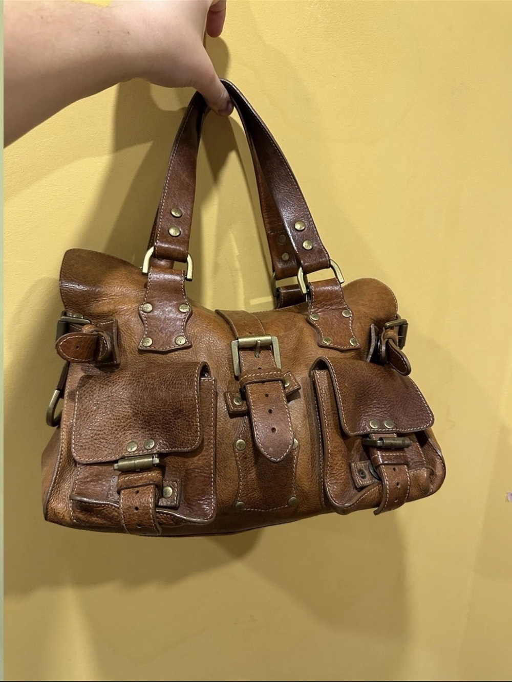 Mulberry Brown Leather Buckle Satchel - Picture 5 of 15